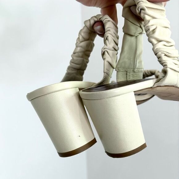 STAUD Frankie Ruched Slide Sandal in Nectarine - Picture 10 of 12